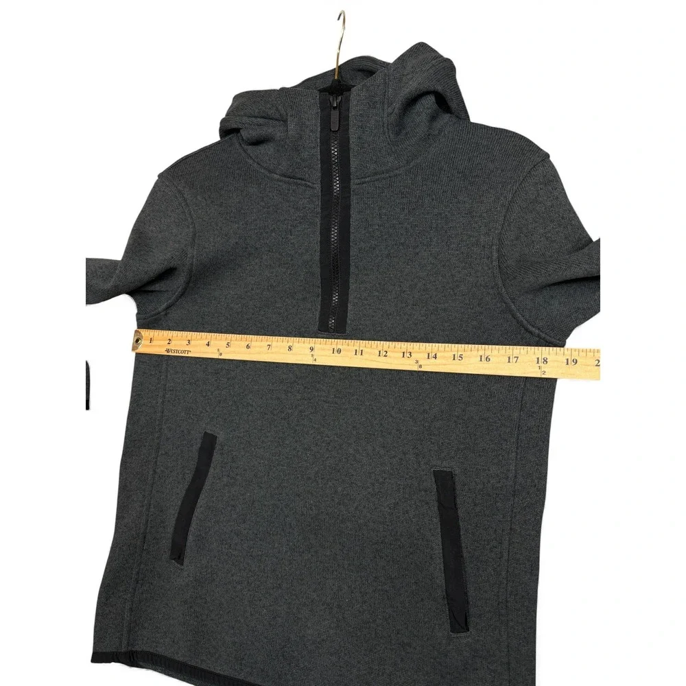 Lululemon‎ Fleece and Thank You Pullover Hoodie Womens 6 Heathered Gray 1/4 Zip